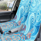 2 Pack Car Seat Towel Covers with Storage Bag 63 x 32 Inch Athletic Running Towel Seat Sweat Washable Non Slip Cover Gift for Car Outdoor Sport Activities (Colorful Sea Turtle)