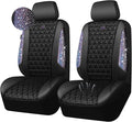 CAR PASS Bling Diamond Air Mesh Seat Cover Front Seats,Leather Seat Covers for Car Shining Glitter Sparkly,Automotive seat covers Universal Fit SUV Truck Cute Women Girl,Bedazzed Iridescent Rhinestone