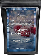 Lapew Winter Candy Apple Carpet Deodorizer Powder - Pet Safe Freshener for Vacuuming | Scented Odor Eliminator for Home | 36 oz