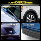 Meguiar's Ultimate Black Plastic Restorer, Durable Car Restorer for Faded Black Plastic, Vinyl, and Rubber, Restores Deep Color and Shine, for Car Guys, 12 Oz