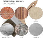 Double Thick Chip Paint Brush - Wood Stain Brushes for Painting Walls and Fence Staining - Wooden Handle Masonry Paintbrush for Varnish, Paste, Gesso and Limewash (4 inch)