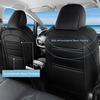 AOMSAZTO Custom Fit Seat Covers for Honda HR-V 2019 2020 2021 2022 EX, Sport, EX-L,Touring Full Set Faux Leather Black