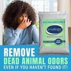 SMELLEZE Dead Animal Odor Eliminator for Strong Odor Removal - Eliminate Dead Rodent & Wildlife Smell - Safe Indoor & Outdoor Use, Natural Odor Remover, Fresh & Effective - Powder, 50 lbs.
