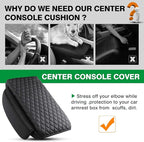 Shademax Center Console Cover Car for Toyota 4Runner 2024 2023-2020 Accessories, Automobile Armrest Cover Cushion Pad PU Waterproof with Side Storage Pocket for Console Lid Protector Anti-Scratch
