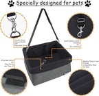 JESPET & GOOPAWS Dog Booster Seats for Cars, Portable Dog Car Seat Travel Carrier with Seat Belt for 24lbs Pets