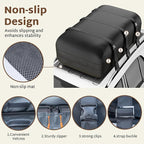 iBirdie Roof Rack Cargo Carrier 29.1 Cubic Feet, XL Soft-Shell Rooftop Cargo Box, Waterproof Heavy Duty 1200D for Car with/Without Roof Rack, Includes Anti-Slip Mat, Door Hooks, 56x45x20 inches