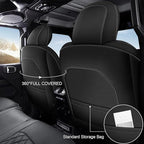 AOMSAZTO Custom Fit Seat Covers for Jeep Wrangler: JL 2018 2019 2020 2021 2022 2023 2024 4-Door Waterproof Leather Car Seats Cover Full Set