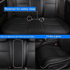 AOMSAZTO Custom Fit Seat Covers for Honda Civic Hatchback 2022 2023 2024 Sport/LX &Hatchback Hybrid Sport 2025 Full Set Faux Leather Seat Covers Black