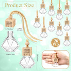 20 Pcs Car Diffuser Bottle Empty Bulk Hanging Car Freshener Bottles Inspirational Air Freshener Refillable Thank You Employee Appreciation Gifts Bulk for Nurse Staff(Team)