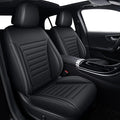Seat Covers for Mercedes-Benz GLC 2023 2024 2025, Custom Fit All-Weather Car Seat Protectors Full Set, Waterproof Premium Leather, for 5-Seater Model - Black