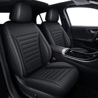 Seat Covers for Mercedes-Benz GLC 2023 2024 2025, Custom Fit All-Weather Car Seat Protectors Full Set, Waterproof Premium Leather, for 5-Seater Model - Black