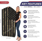 Autoamerics 1-Piece Windshield Sun Shade Dark Camo American Flag USA Design - Foldable Car Front Window Sunshade for Most Sedans SUV Truck - Blocks Max UV Rays and Keeps Your Vehicle Cool - Small