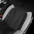 GIANT PANDA Front Seat Cover for Nissan, 3D Air Mesh Car Seat Covers Custom Fit Nissan Rogue Altima Sentra Versa Kicks Frontier Murano Pathfinder Maxima Black+Gray 2-Seat