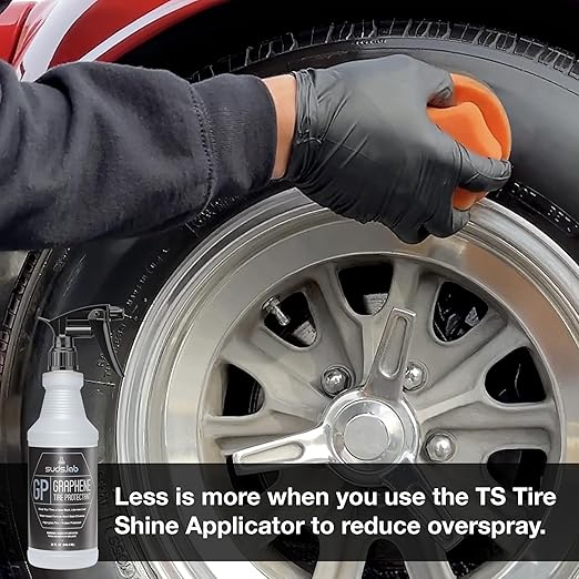 Suds Lab GP - Graphene Tire Protectant, Gloss Car Wheel Protectant, Dressing, and Coating for a Like-New Look, Black Satin Spray Tire Polish, 32 oz