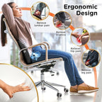 BLACK+DECKER Cooling Gel Lumbar Memory Foam Cushion – Ergonomic Back Support Travel Pillow with Ventilated Mesh, Adjustable Strap, Slow Rebound Memory Foam, Washable Cover