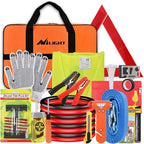Nilight Car Emergency Kit with Jumper Cable Air Compressor Tire Repair Essential Tools First Aid Alligator Connector Electrical Kit for Travel Camping Outdoor Cars Truck SUV RV