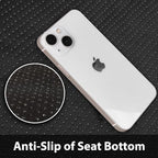 CAR PASS Memory Foam Mesh Bling Diamond Car Seat Cover 2 Front Seats Breathable Soft Sponge Universal Shining Glitter Sparkly Crystal Fit Armrest Automotive Truck SUV Cute Women Girl, Black Rhinestone