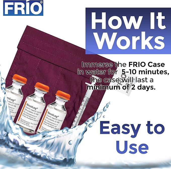 FRIO Cooling Wallet - Insulin Cooler for 45+ Hours of Stress Free On The Go - Red - Small