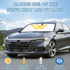 Premium Car Windshield Sun Shade for 2018-2022 Honda Accord Front Window Sun Visor Reflector 310T Thickened Blocks UV Rays Foldable Sunshade Car Interior Protection Accessories