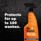 Nu Finish Exterior Finish Detailing Kit, Car Care Kit Protects Car Exterior, Includes Nu Finish Scratch Doctor Car Scratch Remover, Better Than Wax Ceramic Coating and Once A Year Car Polish, 3 Count