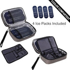 apollo walker Insulin Cooler Travel Case Diabetic Medication Cooler with Ice Packs and Insulation Liner