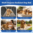 Thickened Dog Bed for Car Back Seat, Upgraded Bottom Non-Slip, Fits Hard Bottom car seat Cover for Dogs, Premium Mixed Color, Dog Car Seat Cover