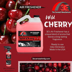 3E Super Wild Cherry Air Freshener, Deodorizer, and Odor Eliminator 1 Gallon Ready-to-Use | Best for Cars, Trucks, Home or Office 128 fl oz, Made in the USA
