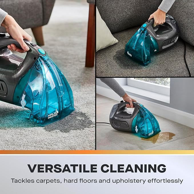 Hausmeister Hydroflex Portable Carpet Cleaner Machine, Upholstery Cleaner Machine for Couch, Car Seats & Pet Stains, 500W Powerful Handheld Deep Cleaner with 3 Brush Heads