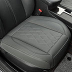 JOJOBAY Leather Car Seat Cover,Bottom Seat Covers for Cars,Front Seat Protector(Bottom),Fit for 95% of Vehicles - Padded,Anti-Slip(2 PC Front Pair,Grey)