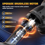 Cordless Buffer Polisher Kit for Dewalt 20V Battery (No Battery), 6-Inch Orbital Car Polisher Variable Speed 1800—5500 RPM, 17PCS Polishing Accessories, for Car Polishing/Waxing (Tool Only)