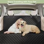 Dog Car Seat Cover for Back Seat, Waterproof Pet Bench Seat Cover for Dogs, Scratchproof Nonslip Rear Seat Protector for Cars, Trucks, SUVs