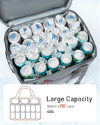 TOURIT Soft Sided Cooler Bag Insulated 48/60 Cans, Large Collapsible & Leakproof Ice Chest for Picnic, Beach, Camping, Travel