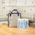 Dr. Brown’s Fold & Freeze Bottle Tote, Breastfeeding Essential Cooler Bag, 6 Baby Bottles Milk Storage - Multicolor