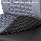FREMONT AUTO Car Seat Cover Breathable Seat Protector- Made with Premium Polyester Fiber and Massage Magnet Bubble Cushion -Adjustable for Cars Truck SUV Vans, Airbag Compatible (Gray 1PC)