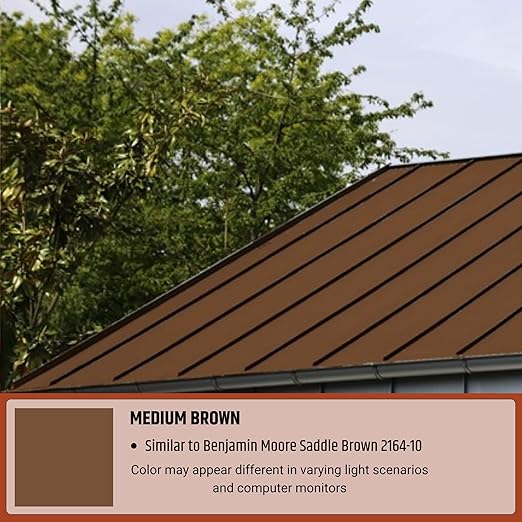Liquid Rubber Color Roof Sealant- Elastomeric Waterproof Coating for Flat, Low-Slope & Metal Roofs, Flexible UV-Stable Membrane, Medium Brown, 1 Gallon