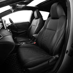 for Toyota RAV4 Seat Covers 2019 2020 2021 2022 2023 2024 2025 RAV 4 Prime & Hybrid XLE LE Limited XLE Premium (Not for XSE/SE Hybrid) - Custom Leather Car Seat Covers Full Set - Black