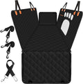 Back Seat Pet Cover for Dogs with Mesh Window - Tesla Model 3, SUV, Sedan, 600D Waterproof Heavy Durable Hammock, Scratch Proof Nonslip with Seatbelt, Dog Car Seat Cover for Back Seat