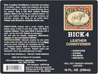 Bickmore Bick 4 Leather Conditioner and Leather Cleaner 16 oz - Will Not Darken Leather - Safe For All Leather Apparel, Furniture, Jackets, Shoes, Auto Interiors, Bags & All Other Leather Accessories