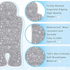 Pinkunn Gel Car Seat Baby Cooling Pad for Summer Breathable Stroller Cooler Pad Multifunctional Carseat Cooling Mat for Baby Child Dining Chair Safety Seat Stroller(Gray,Heart)