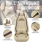 CTDS Car Seat Covers for Chevy Trax 2015-2026, Stylish Sport Seat Cover, Premium Nappa Leather Car Seat Cover. Automobile Seat Covers Sets.(Luxury 2 Seats/Beige)