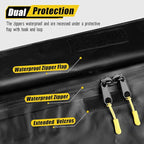 ARKSEN Rooftop Cargo Carrier Bag Extra-Wide 31.5 Cubic Feet Waterproof Heavy Duty Car Roof Rack Bag for Full-Size Cars with 10 Reinforced Straps, 6 Door Hook Straps & Anti-Slip Mat