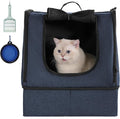 apollo walker Portable Cat Travel Litter Box with Zipped Waterproof Bag,No Collapse with Hard Base Insert at Bottom, No Leakage, No Smell, Easy to Carry, Easy to Use in Hotels
