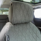 2pcs Sideless Car Seat Covers for All Seasons - Breathable Front Seats Cushions Non-Slip Bottom with Headrest Protectors - Universal Carseat Cover Fits for Most Vehicles Cars Van SUV Truck Grey