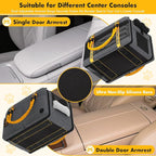 PAWZIDEA Center Console Dog Car Seat, Enclosed Small Dog Armrest Booster Carseat, Secure Straps &Anti Slip, Portable TSA Approved Puppy Pet Carrier Soft-Sided, Removable Pillow Storage Pocket, up 12lb