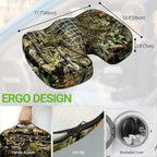 Season Guard Tailbone Pain Relief Office Chair Seat Cushion, Memory Foam Gel Seat Cushion for Sciatica Pain Relief with Washable Cover, Butt Cushion for Long Sitting, Velvet, Mossy Oak