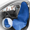 ZIMABLUE 1PC Waterproof Towel Car Seat Cover - 525g Heavy Duty 3-Layer Microfiber Sweat Protector for Bucket Seats - Non-Slip Machine Washable Universal Fit for Gym, Yoga, Beach, Pets & Outdoors-Blue
