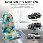 Car Seat Covers 2pcs Waterproof Towel Car Seat Cover Universal Fit for Most Trucks SUV Fitness Athletes Pets Gym and Water Sport(Chrysanthemum)