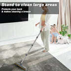 B-Land Carpet Rake for Pet Hair Removal, Reusable Pet Hair Remover with 60” Adjustable Long Handle, Carpet Scraper Dog Cat Hair Remover Tool for Rugs, Mats, Couch, Furniture (Grey)