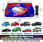 Socira Baseball Car Windshield Sunshade Umbrella Foldable Visor Umbrella Sun Shade Cover Sunshade Front Window Cover Car Accessories Blocks Uv Rays (57" X 30")