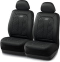 Skechers Memory Foam™ Car Seat Covers, Hexcomb Breathable Thick Seat Covers Black Two Front Seat Covers, Airbag Compatible, Automotive Comfort & Protection for Most Cars,Van,Trucks, SUVs (Black)